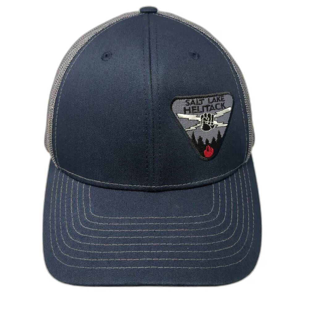 Richardson Trucker Hat Blue One Size Salt Lake Helitack Firefighting Snapback